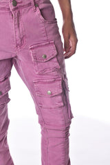 GUNZINII ZINII WARRIOR FLARE CARGOGZ306 VIOLET MAUVE.
