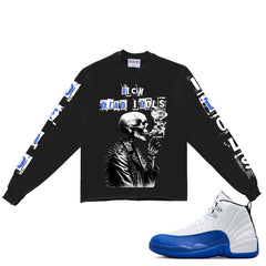 CAMISETA DE MANGA LARGA PESADA Y CORTA RICH SMOKIN' NEGRA