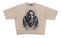 ROKUSTUDIO FALLEN ANGEL ENZYME WASHED STUDDED CROPPED SET RK1481630