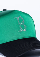 REFERENCE CELTOX CRYSTALS REF733 GREEN SATIN/BLACK