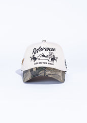 REFERENCE WESTERN REF737 CREAM/CAMO HAT