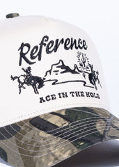 REFERENCE WESTERN REF737 CREAM/CAMO HAT