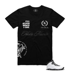 HASTA MUERTE T-SHIRT Rhinestones Fake Love Black style AS5001