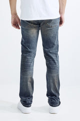 M.SOCIETY MEN'S STACKED FIT RIP AND REPAIR JEANS (MS-80412)