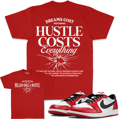 MILLION DOLLA Hustle Costs Everything - T-shirts Rouges