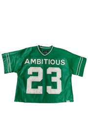 KINDRED CROPPED PU S/S SHIRTS (KD249T GREEN)