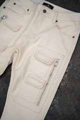 PAPER MONEYNIGHTRIDER (PM1036) CARGO PANTS CREAM