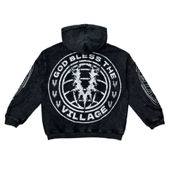 Village Chrome Panel Zip-Up Hoodie (Village-Chrome-Panel-Sweats-Black)