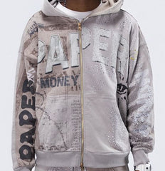 PAPER MONEY SET PAPER ZIP HOODIE /PAPER SWEAT PANTS