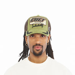 CULT OF INDIVIDUALITY HAT MESH BACK TRUCKER CURVED VISOR " CULT RACING "