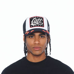 CULT OF INDIVIDUALITY HAT MESH BACK TRUCKER CURVED VISOR " STARS"