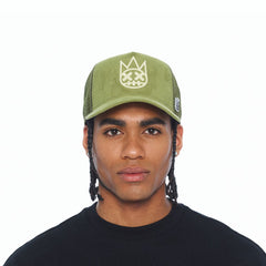CULT OF INDIVIDUALITY HAT LOGO MESH BACK TRUCKER CURVED VISOR