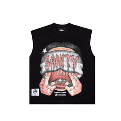SANITY-Red Vision Sleeveless T-SHIRT (sy-011)