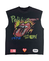 POLITICS sleeveles shirt Tank Top - Black - Cruz - 8