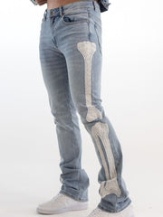 KINDRED PREMIUM SKELETON EMBROIDERY RHINESTONE PANTS