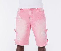 GUAPI Shorts French Rose Cross Buckle