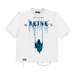 NOVEMBER REINE T-SHIRT "REINE STORM" HAND SHREDDED LUXURY HEAVYWEIGHT