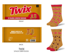 ODD Twix - 2 Pack Crew Socks - Novelty Bar (OS-21407V2PBG)
