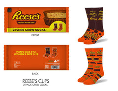 ODD Reeses Cups - 2 Pack Crew Socks - Novelty Bar (OS-21406V2PBG)