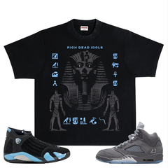 RICH DEAD IDOLS "PHARAOH" T-SHIRT BLACK GREY BLUE