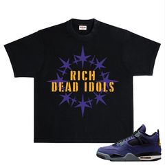 RICH DEAD IDOLS "TURN PAIN INTO PROFIT" T-SHIRT BLACK AND GOLD