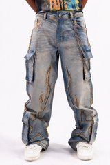 ELITE PREMIUM DENIM Vintage Stars Mens Cargo 19477