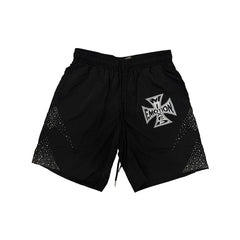 MIXED EMOTION black ‘classic’ nylon shorts