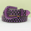 DRIP TRAP stoned rhistone BELT (DT. 890) PURPLE