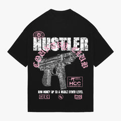 HUSTLERS COUTRY CLUB t-shirts Pink Uzi Chaos F/B