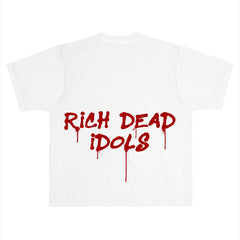 RICH DEAD IDOLS t-shirt "chase bank" T-SHIRT WHITE