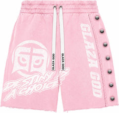 GLAZA GOD Heavyweight French Terry Shorts – ROSE Wash