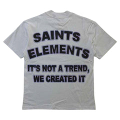 ELEMENTS DRIP t-shirt SAINTS ELEMENTS " RHINESTONE GRAPHIC TEE white\purple