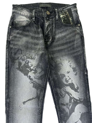 KDNK ANGEL RHINESTONE JEANS KND4897- M.CREY