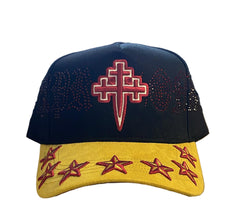 REYES HAT SIEMPRE CON DIOS BLACK/RED/YELOW V2