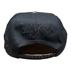 LIFE HUSTLERS "Triple Black Shadow" Rhinestone Snapback Hat