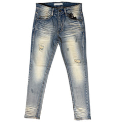KDNK DISTRESSED SKINNY JEANS KND4780-BLUE