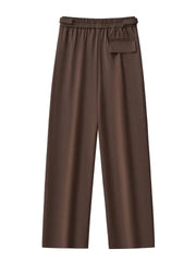 BAROCCO PANTS Wellington Side-Tab Trousers-Coffee