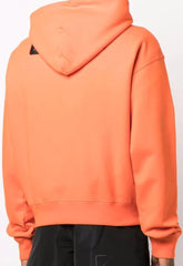 SUDADERA OFF WHITE CON CAPUCHA NARANJA