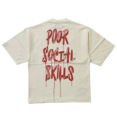 CULT OF INDIVIDUALITY OVERSIZED SHORT SLEEVE CREW NECK TEE "POOR SOCIAL SKILLS"