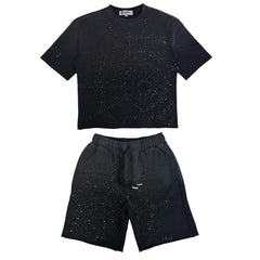ENSEMBLE MAJESTIK NY MOLLETON CLOUTÉ/SHORT MOLLETON CLOUTÉ