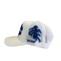 REYES HAT SIEMPRE CON DIOS white/blue