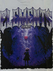 ELEMENTS DRIP t-shirt SAINTS ELEMENTS " RHINESTONE GRAPHIC TEE white\purple