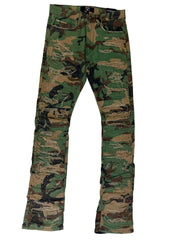 SEE YOU IN PARADISE PLEATS AND CRYSTALS JTFP2323C VINTAGE CAMO PANTS