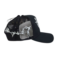 CULT OF INDIVIDUALITY mesh back TRUCKER HAT "RAVEN" (626AC-CH83A)