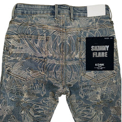 KDNK SKELETON JEANS KND4924-BLUE