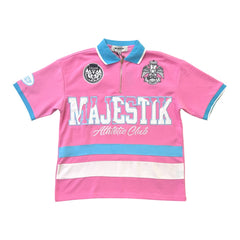 MAJESTIK PIQUÉ CUT & SEW STRIPE POLO SHIRT