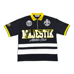 MAJESTIK PIQUÉ CUT & SEW STRIPE POLO SHIRT
