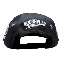 ROUGH PLAY hat vintage SNAPBACK (BLK/SILVER))