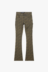 VALABASAS IMPRINT" VAQUEROS ACAMPANADOS CON LAVADO VINTAGE SUCIO LAVADO VINTAGE SUCIO