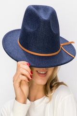Vegan felt fedora hat in marled colors